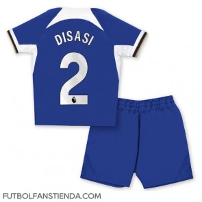 Chelsea Axel Disasi #2 Primera Equipación Niños 2023-24 Manga Corta (+ Pantalones cortos)